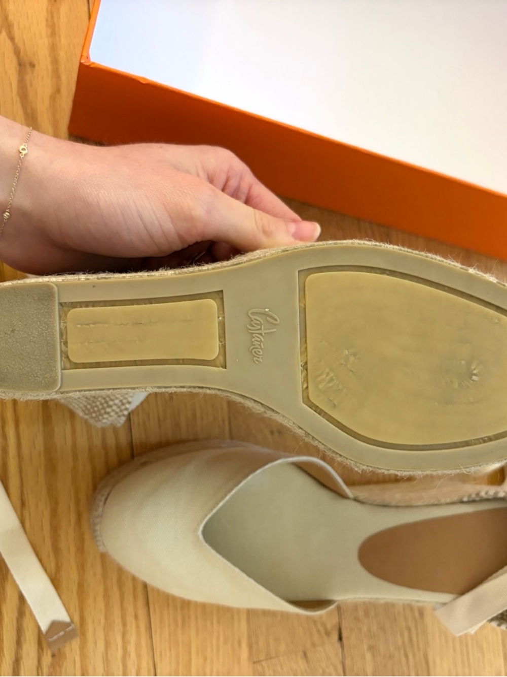 Castaner White Espadrille Wedge Ankle-Tie - Picture 3 of 4